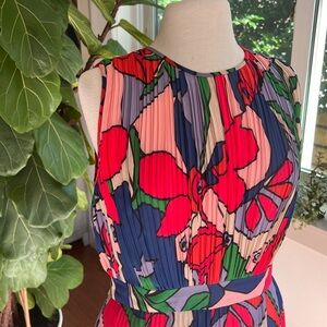 Colorful pleated dress